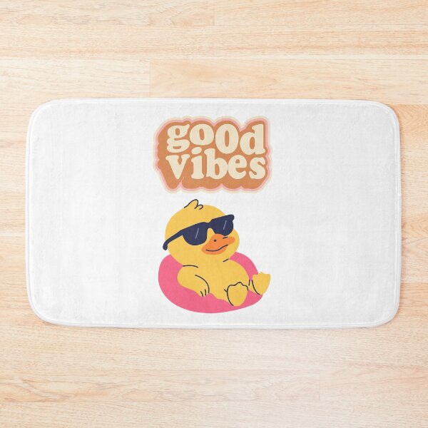 Item preview, Cute Summer Duck with Good Vibes designed and sold by INK-ORA.