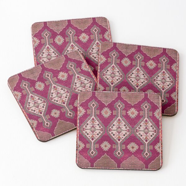 Item preview, Moroccan Tribal Geometric Pattern in Magenta and Crimson designed and sold by SpaceBazaar.