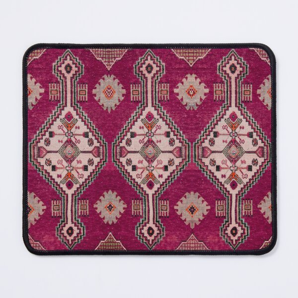 Item preview, Moroccan Tribal Geometric Pattern in Magenta and Crimson designed and sold by SpaceBazaar.