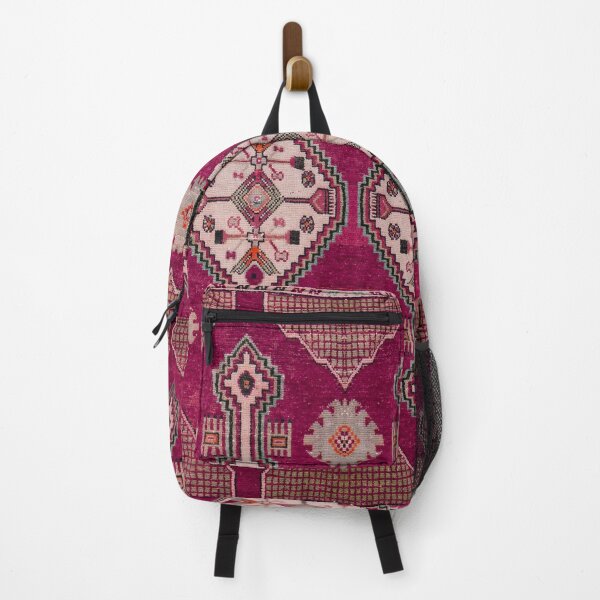 Item preview, Moroccan Tribal Geometric Pattern in Magenta and Crimson designed and sold by SpaceBazaar.