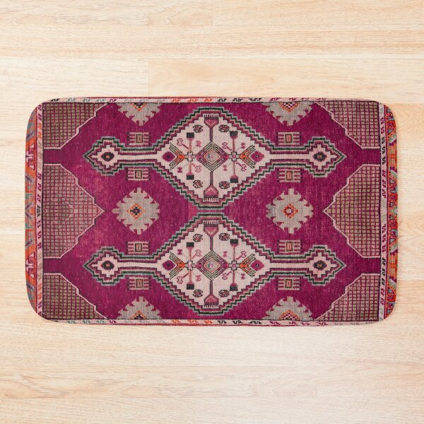 Item preview, Moroccan Tribal Geometric Pattern in Magenta and Crimson designed and sold by SpaceBazaar.
