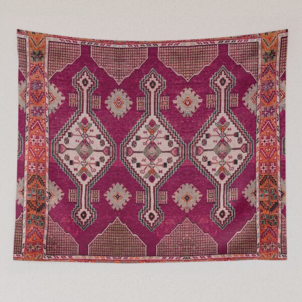 Item preview, Moroccan Tribal Geometric Pattern in Magenta and Crimson designed and sold by SpaceBazaar.