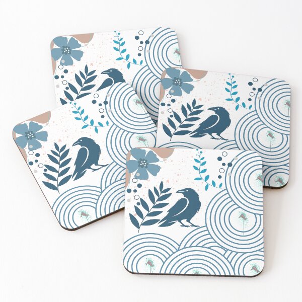Item preview, Blue  bird with Floral and Geometric Patterns  designed and sold by FlowerSeller1.