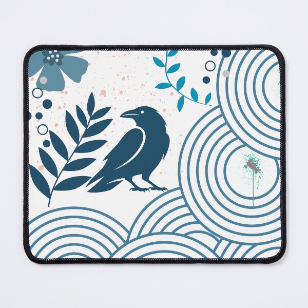 Item preview, Blue  bird with Floral and Geometric Patterns  designed and sold by FlowerSeller1.