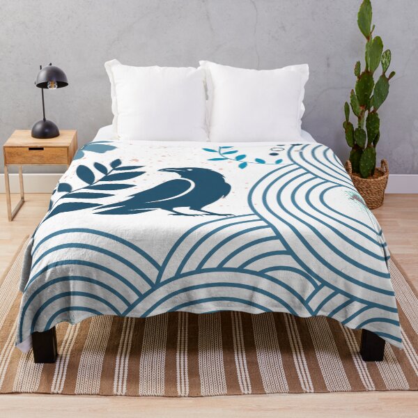 Item preview, Blue  bird with Floral and Geometric Patterns  designed and sold by FlowerSeller1.