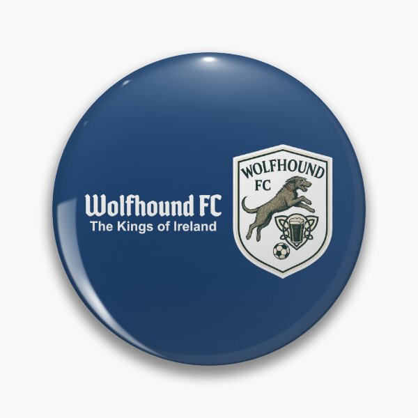 Item preview, Wolfhound FC - Leaping Irish Wolfhounds - Kings of Ireland - White font designed and sold by Irish Wolfhound Central.