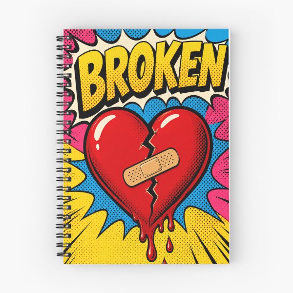 Item preview, Broken Heart Pop Art Print | Comic Book Style Heartbreak Poster | Retro Comic Wall Art designed and sold by DesignsDominus.