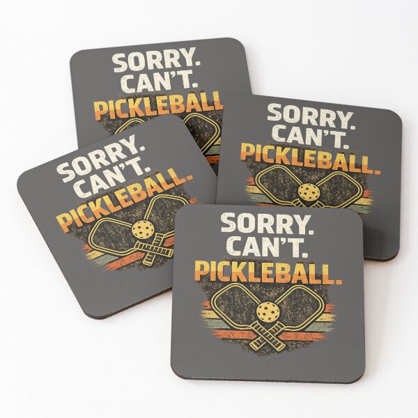 Item preview, Sorry Can't Pickleball Shirt Funny Pickleball Player Gift Retro Vintage Pickleball Paddle Tee designed and sold by PickleballPulse.