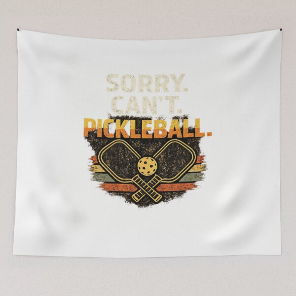 Item preview, Sorry Can't Pickleball Shirt Funny Pickleball Player Gift Retro Vintage Pickleball Paddle Tee designed and sold by PickleballPulse.