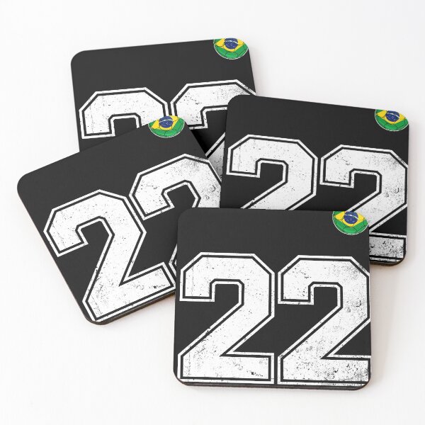 Item preview, Number 22 Brazil Futbol Football Brazilian soccer Flag Jersey designed and sold by RoyesButler.