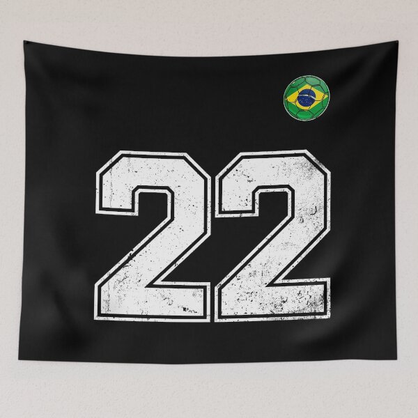 Item preview, Number 22 Brazil Futbol Football Brazilian soccer Flag Jersey designed and sold by RoyesButler.