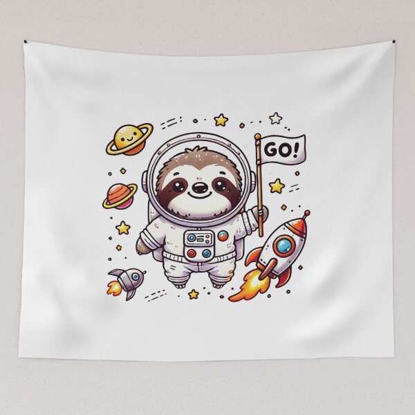 Item preview, Sloth Astronaut Go designed and sold by SiarheiYur.