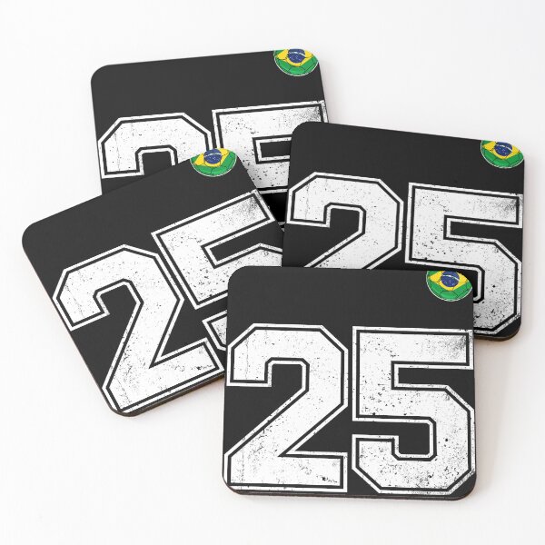 Item preview, Number 25 Brazil Futbol Football Brazilian soccer Flag Jersey designed and sold by RoyesButler.