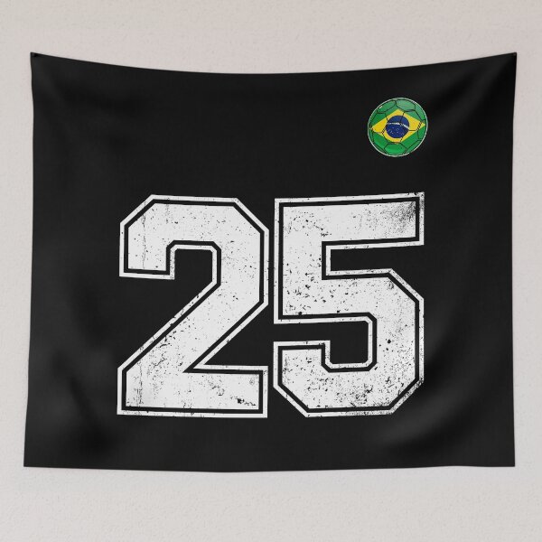 Item preview, Number 25 Brazil Futbol Football Brazilian soccer Flag Jersey designed and sold by RoyesButler.