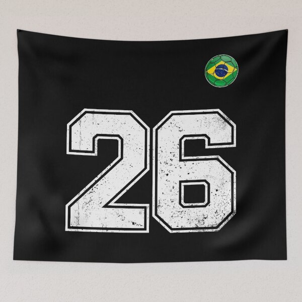 Item preview, Number 26 Brazil Futbol Football Brazilian soccer Flag Jersey designed and sold by RoyesButler.