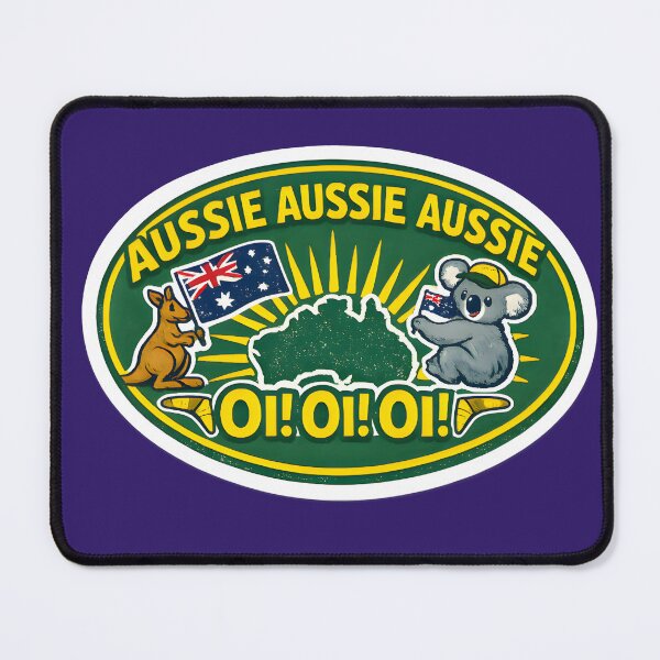Item preview, Aussie Aussie Aussie Oi Oi Oi! | Australia Pride Kangaroo & Koala Green designed and sold by RockyLambda.