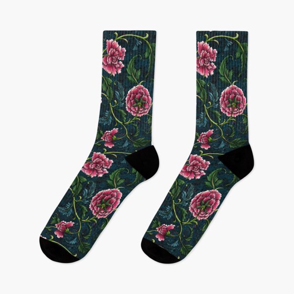 Item preview, Pink peony vintage pattern, Floral baroque designed and sold by NadiaChevrel.
