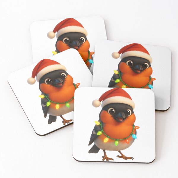 Item preview, Christmas Eurasian Bullfinch designed and sold by Sillytoe.