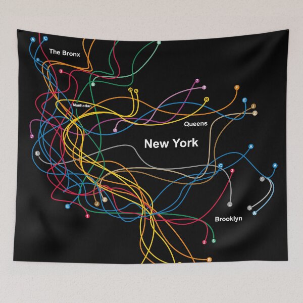 Item preview, New York city Subway metro abstract map designed and sold by oliver polanski.