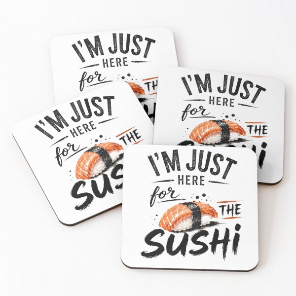 Item preview, I'm Just Here for the Sushi – Watercolor Sushi Lover Funny Foodie designed and sold by Verycutethings.