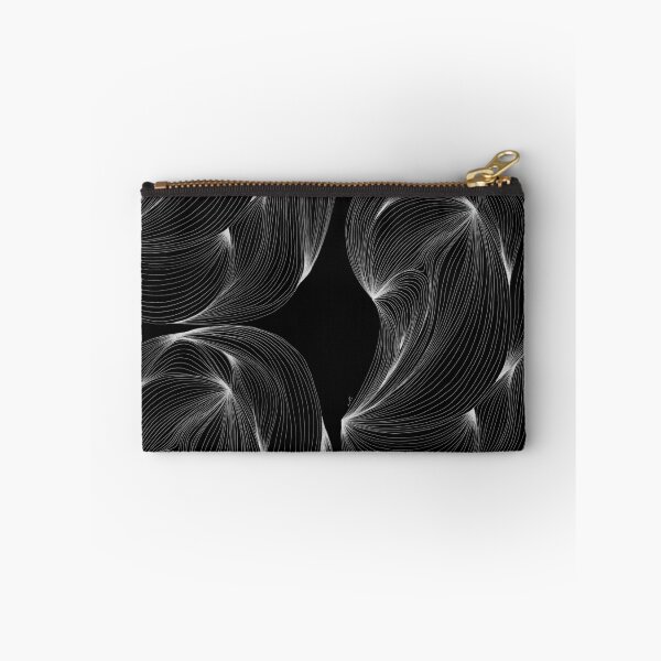 Item preview, Biomorphic Wave — Abstract Flow Black White Line Art designed and sold by SaharArtwork.
