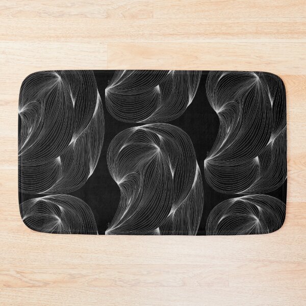 Item preview, Biomorphic Wave — Abstract Flow Black White Line Art designed and sold by SaharArtwork.
