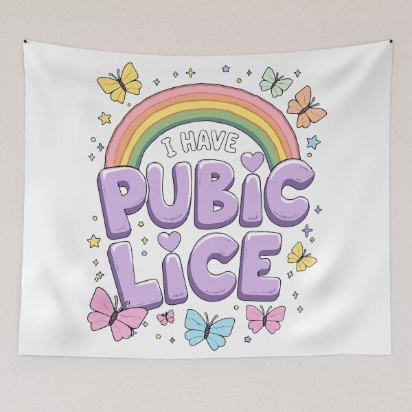 Item preview, Funny I Have Pubic Lice Cute Pastel Rainbow Shock Humor designed and sold by rediscoveredapp.