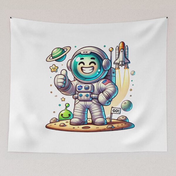 Item preview, Smiling Astronaut Rocket designed and sold by SiarheiYur.