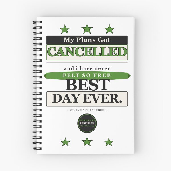 Item preview, My Plans Got Cancelled Best Day Ever Funny Introvert designed and sold by Mega-Shopping.