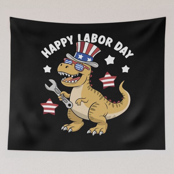 Item preview, Happy Labor Day Dino designed and sold by SiarheiYur.