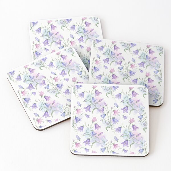 Item preview, Watercolor Pink and Purple Bellflowers  designed and sold by silviaol.