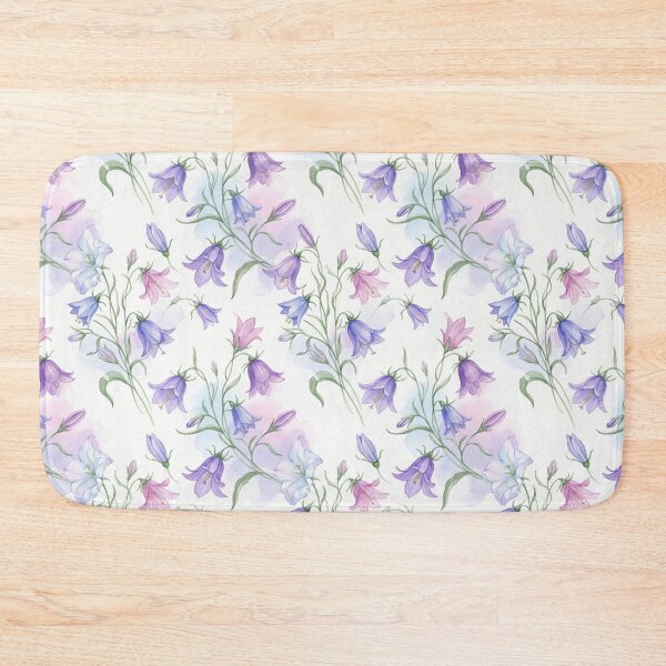 Item preview, Watercolor Pink and Purple Bellflowers  designed and sold by silviaol.