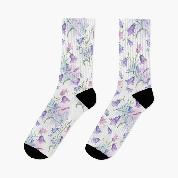 Item preview, Watercolor Pink and Purple Bellflowers  designed and sold by silviaol.