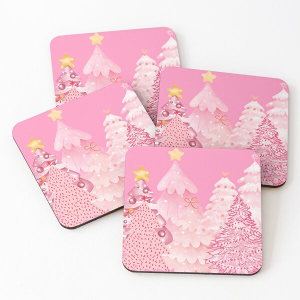 Item preview, Pink Christmas Trees Stars Heart Bow tie designed and sold by ChooseAndPrint.