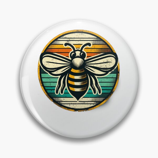 Item preview, Retro Bee Badge designed and sold by SiarheiYur.