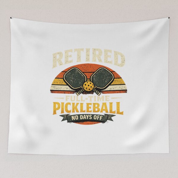 Item preview, Retired Full Time Pickleball Shirt Funny Retirement Gift for Pickleball Players Retro Paddle Sports Tee designed and sold by PickleballPulse.