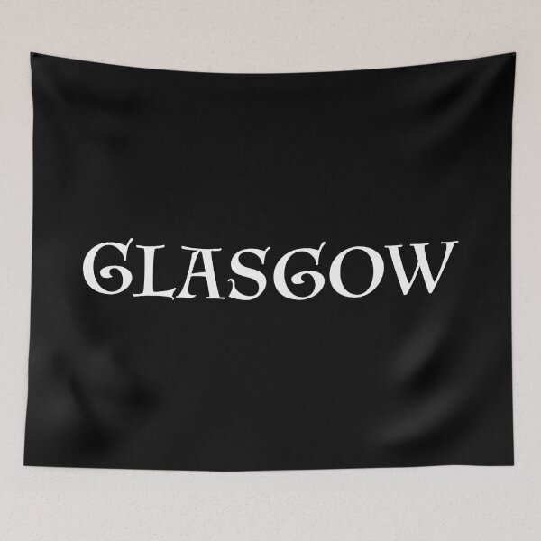 Item preview, Glasgow old medieval style text (White) designed and sold by STUDIO-72.