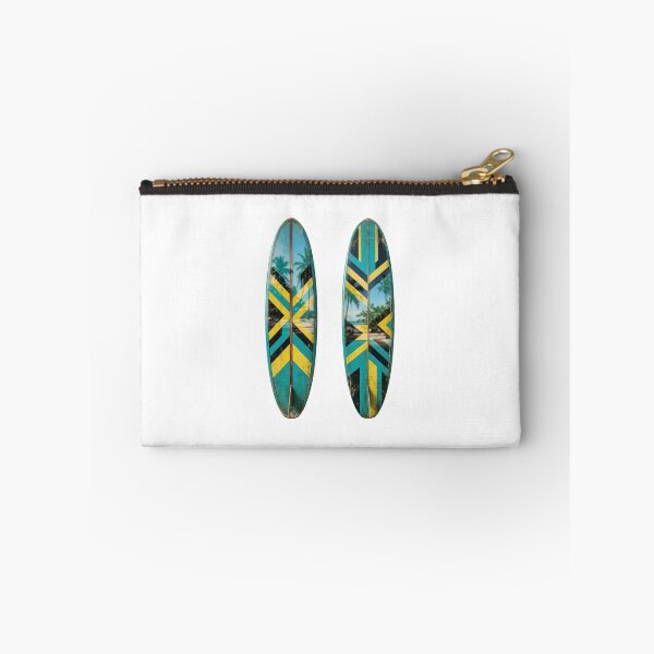 Item preview, Retro Bahamas Flag Color Surfboard Tropical Art designed and sold by DuckOddity.