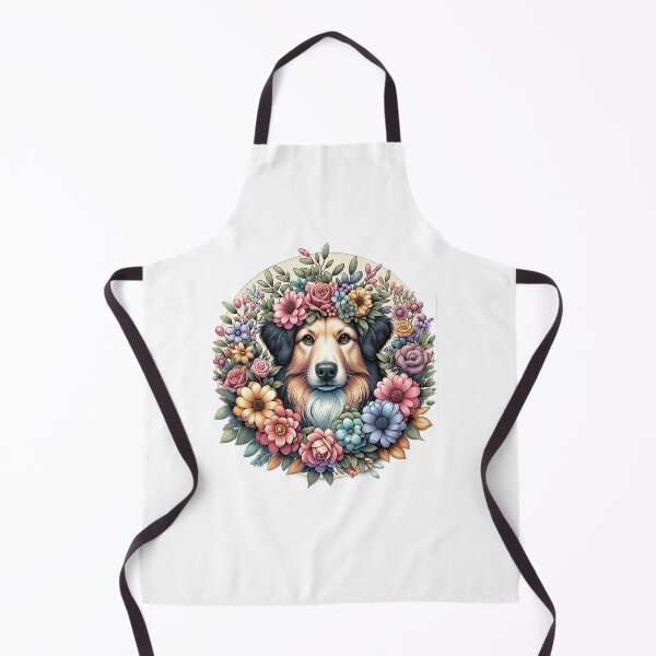 Item preview, Floral Dog Portrait designed and sold by SiarheiYur.