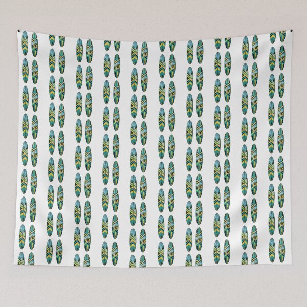 Item preview, Retro Bahamas Flag Color Surfboard Tropical Art designed and sold by DuckOddity.