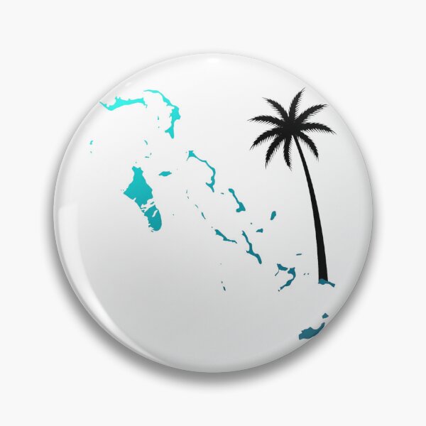 Item preview, Modern Minimalist Bahamas Map Palm Tree Art designed and sold by DuckOddity.