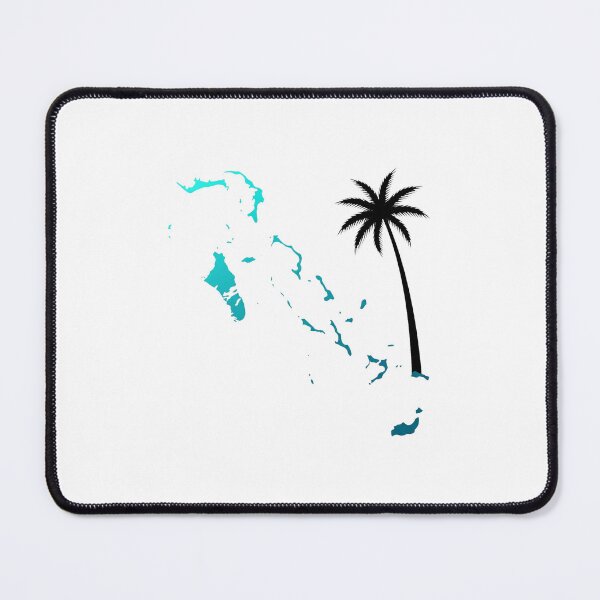 Item preview, Modern Minimalist Bahamas Map Palm Tree Art designed and sold by DuckOddity.