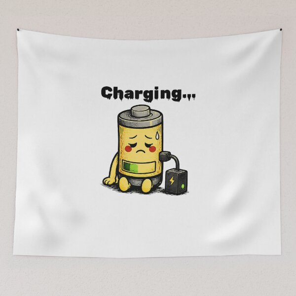 Item preview, Charging Mode Shirt – Social Battery Recharge Funny Introvert Aesthetic Tee designed and sold by DesignTeamHub.