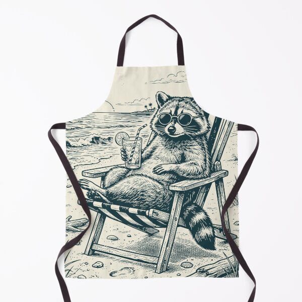 Item preview, Raccoon Beach Vacation Summer Vibes Feral Relaxing designed and sold by Y-Vibes.