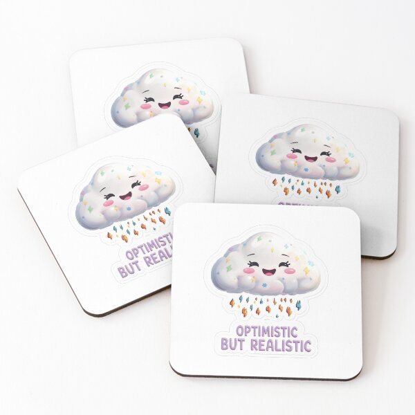 Item preview, Optimistic But Realistic Funny Cloud Rain designed and sold by MoodPeel_ .