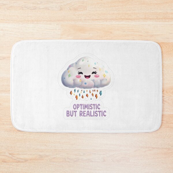 Item preview, Optimistic But Realistic Funny Cloud Rain designed and sold by MoodPeel_ .