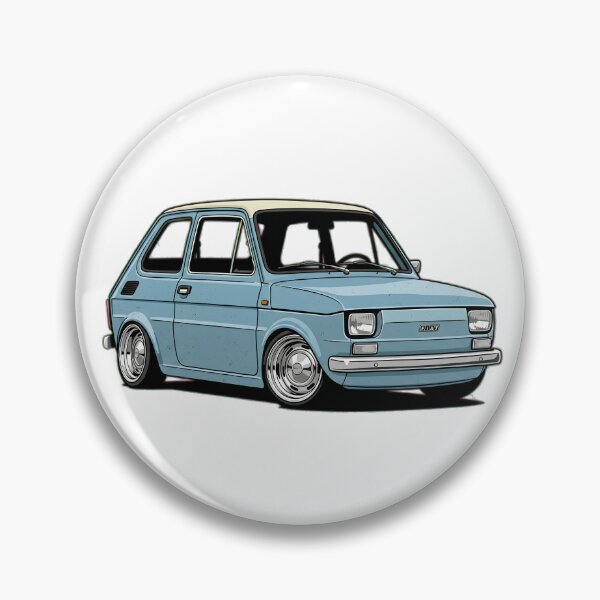 Item preview, Classic Fiat 126p Lowered – Vintage Polish City Car Retro Automotive Design designed and sold by ArcticFoxStudio.