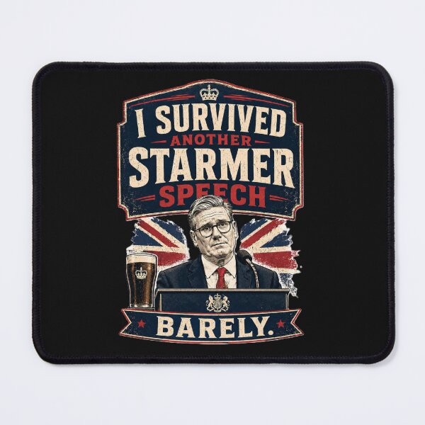 Item preview, I Survived Another Starmer Speech Funny British Politics T-Shirt designed and sold by Cockapoo Society.