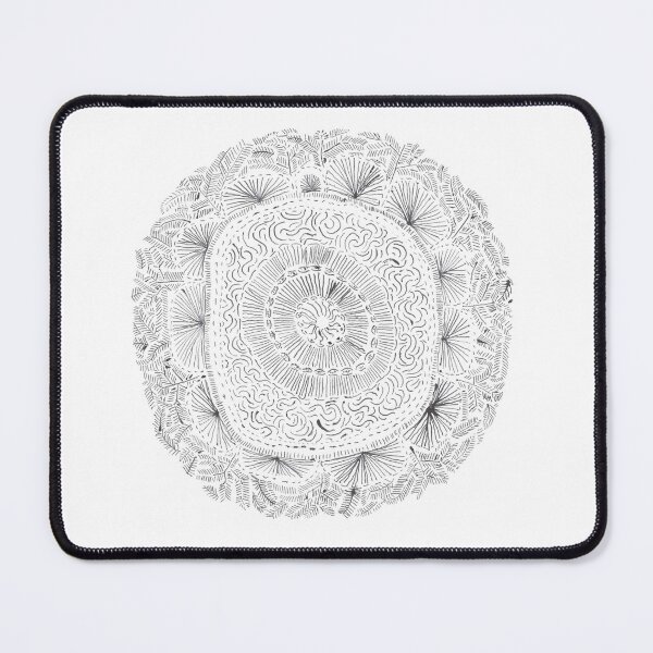 Item preview, Hand drawn floral mandala ballpoint style designed and sold by AllBeau.