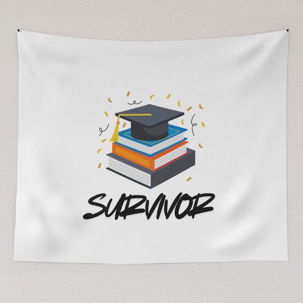 Item preview, Survivor Graduation Design | Graduation Cap & Books | Class Achievement Gift designed and sold by ChooseAndPrint.